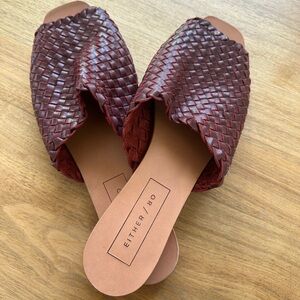 Either/Or Woven Slide Sandals